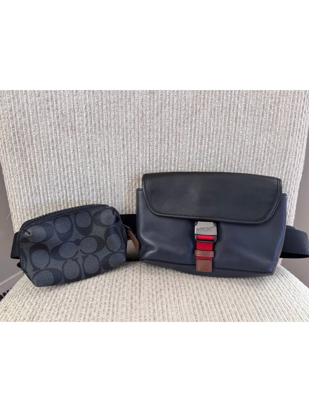 COACH C4157 RIDER DOUBLE BELT BAG IN COLORBLOCK SIGNATURE LOGO RARE HTF